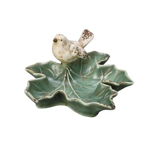 BIRD LEAF DISH - GREEN