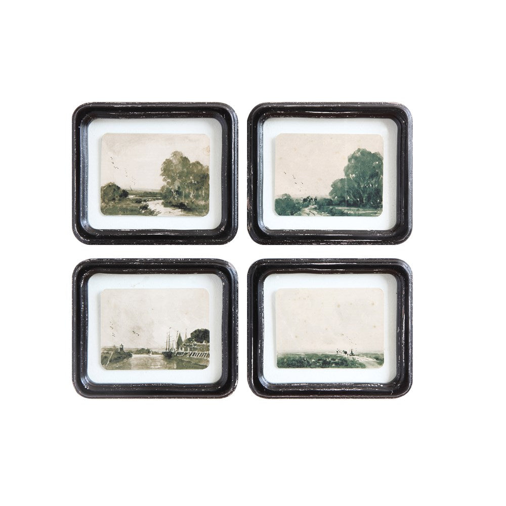 ANTIQUED LANDSCAPE WALL DECOR