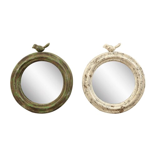 ROUND WALL BIRD MIRROR